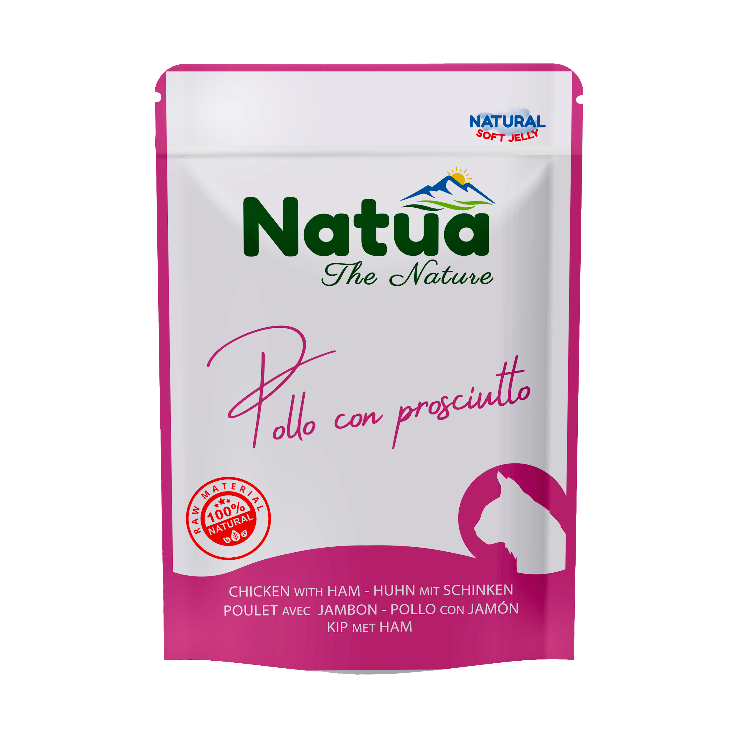 Natua Natural Pouch Kat Kip met ham