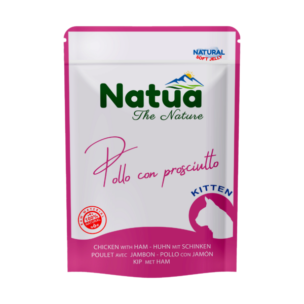 Natua Natural Pouch Kat Kip met ham (kitten)