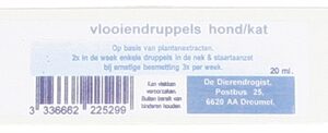 Dierendrogist Vlooiendruppel Natuurlijke Olie Basis