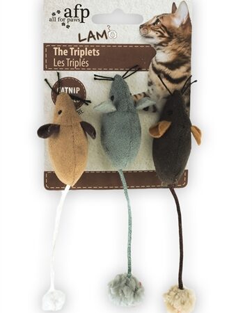 Afp Muis The Triplets Lamswol Met Catnip Assorti