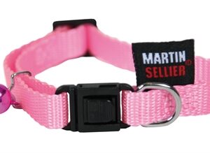 Martin Kattenhalsband Nylon Uni Roze