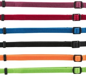 Trixie Puppy Halsband Set Zwart/Rood/Blauw/Appel/Papaya/Orchidee