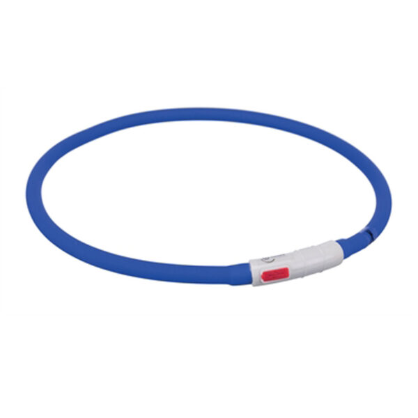 Trixie Lichtgevende Halsband Hond Usb Siliconen Oplaadbaar Royal Blauw
