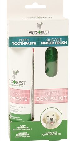 Vets Best Puppy Tandpasta Met Vingerborstel Kit