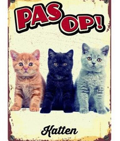 Plenty Gifts Waakbord Blik Katten