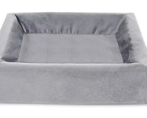 Bia Bed Royal Fluweel Hoes Voor Hondenmand Grijs