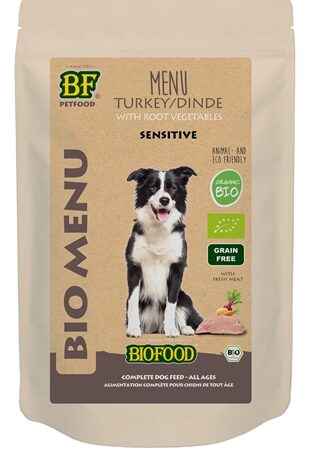 Bf Petfood Organic Hond Kalkoen Menu Pouch