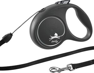 Flexi Rollijn Black Design Cord Zwart