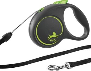 Flexi Rollijn Black Design Cord Groen
