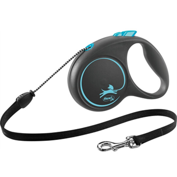 Flexi Rollijn Black Design Cord Blauw