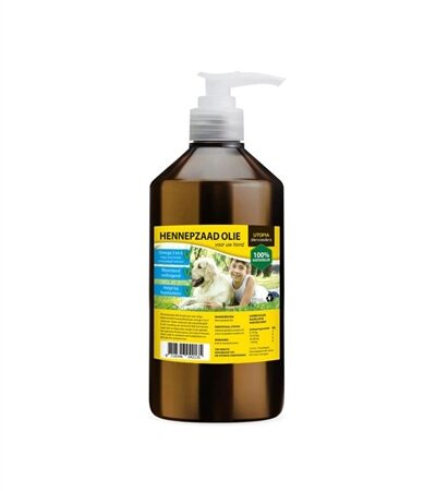 Utopia Diertotaal Hennepzaadolie Met Pompje