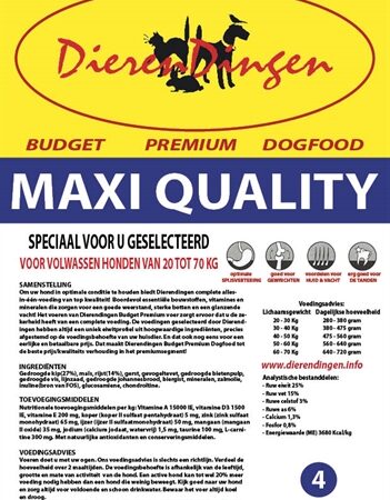 Merkloos Budget Premium Dogfood Adult Maxi Quality