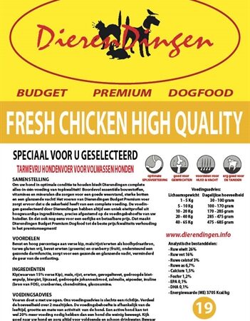 Merkloos Budget Premium Dogfood Fresh Chicken High Quality