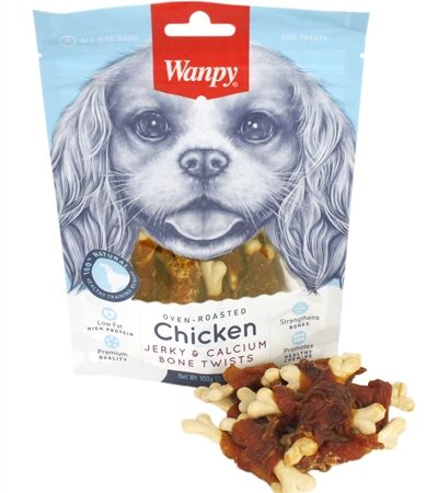 Wanpy Oven-Roasted Chicken Jerky / Calcium Bone Twists