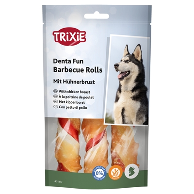 Trixie Denta Fun Barbecue Chicken Chewing Rolls