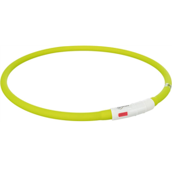 Trixie Lichtgevende Halsband Hond Usb Siliconen Oplaadbaar Geel