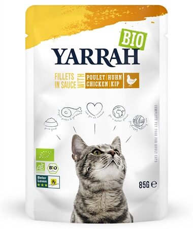 Yarrah Cat Biologische Filets Met Kip In Saus