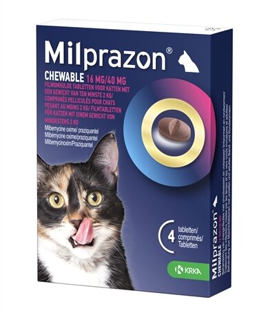Krka Zzzkrka Milprazon Kauwtabletten Ontwormingstabletten Kat