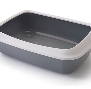 Savic Kattenbak Iriz Met Rand Koudgrijs / Wit