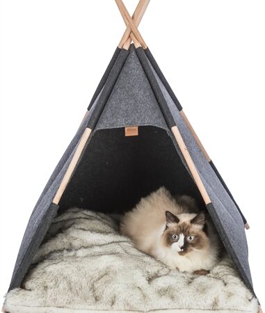 Trixie Schuilplaats Tipi Vilt Antraciet