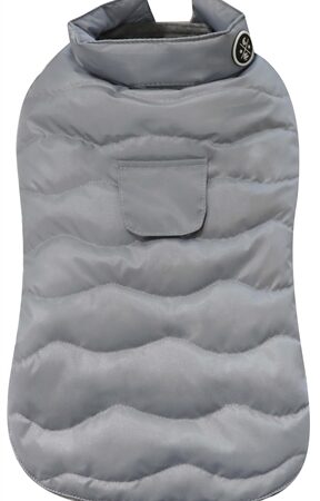 Croci Hondenjas Padded Eco Leaves Gerecycled Grijs