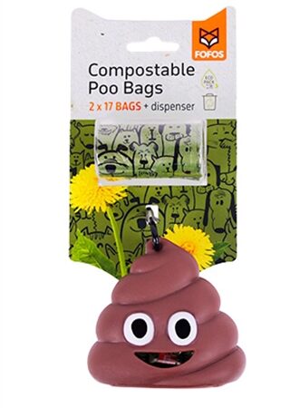 Fofos Poepzakhouder Drol Met 34 Poepzakjes