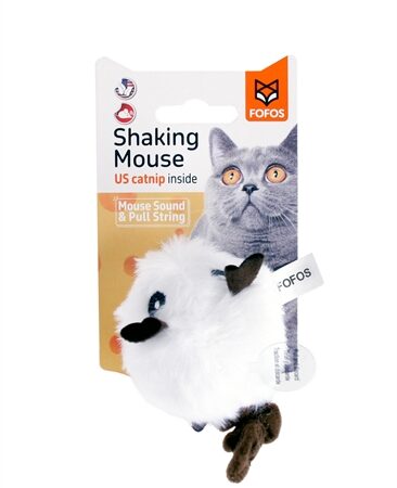 Fofos Shaking Muis Met Geluid Wit