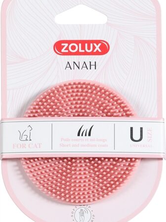 Zolux Anah Borstel Rond Rubber Roze