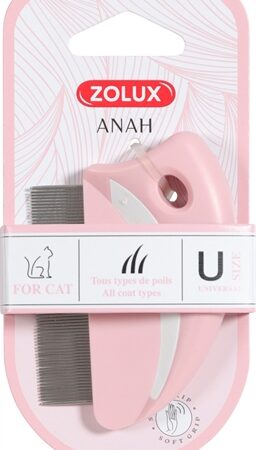 Zolux Anah Vlooienkam Rond Roze / Wit