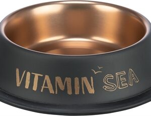 Trixie Be Nordic Voer / Waterbak Rvs / Rubber Zwart / Brons