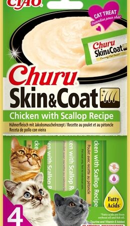 Inaba Churu Skin & Coat Chicken With Scallop Recipe