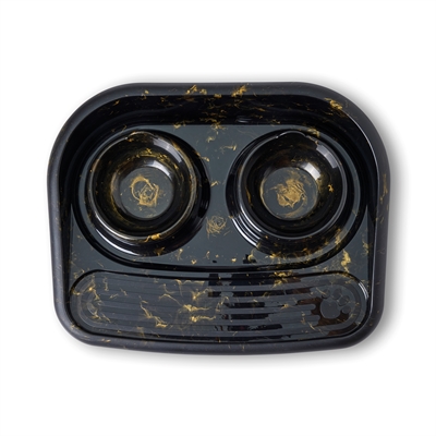 Savic Butler Voerbak En Drinkbak Met Plateau Marble Zwart / Goud - Afbeelding 3