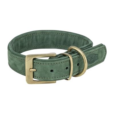 Trixie Halsband Hond Pure Leer Saliegroen - Afbeelding 2