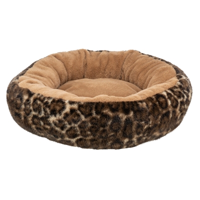 Trixie Hondenmand Leo Soft Rond Pluche Bruin / Panterprint