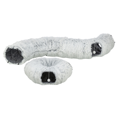 Trixie Harvey Pluche Speeltunnel / Donut Wit / Grijs - Afbeelding 8