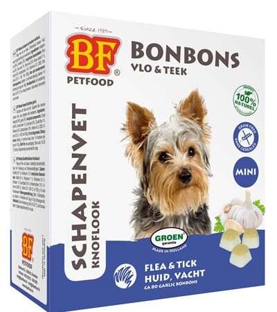 Bf Petfood Schapenvet Mini Bonbons Knoflook