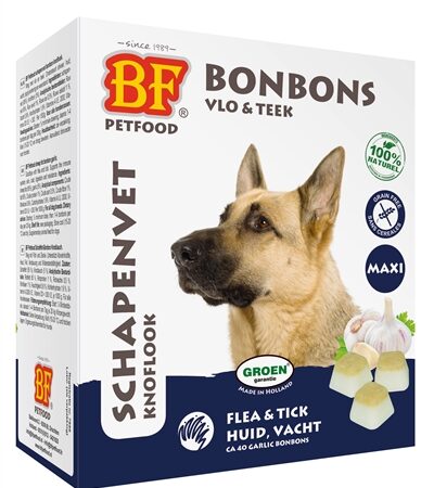 Bf Petfood Schapenvet Maxi Bonbons Knoflook