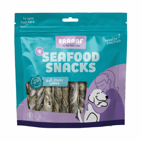 Braaaf Seafood Zalm Roll Sticks - 12 cm (175 gr)