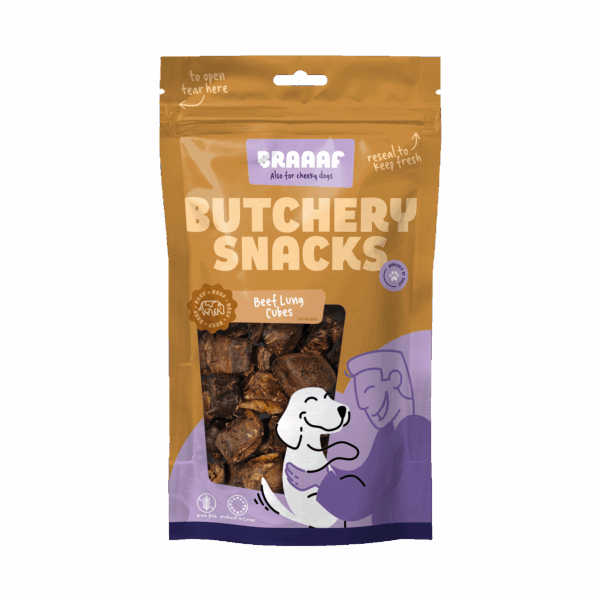 Braaaf Butchery Snacks Runderlong blokjes 85 g