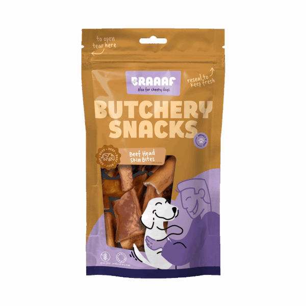 Braaaf Butchery Snacks Runderkophuid stukjes 150 g