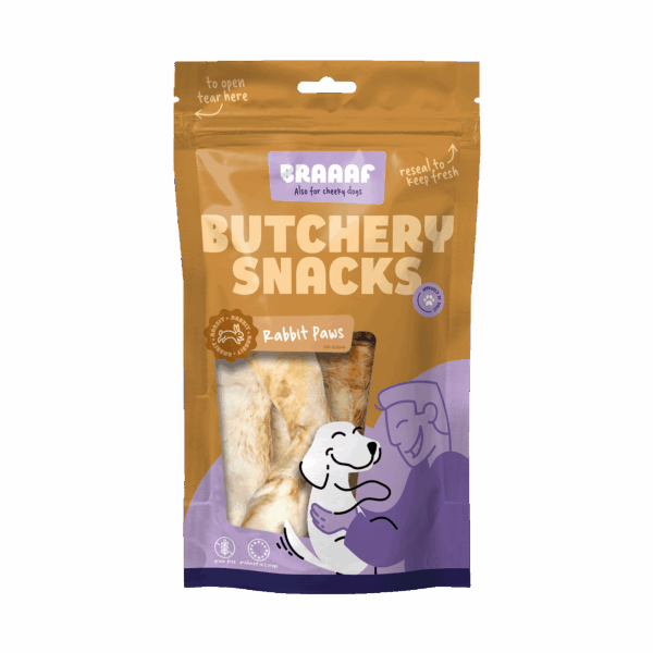Braaaf Butchery Snacks Konijnenpootjes 100 g