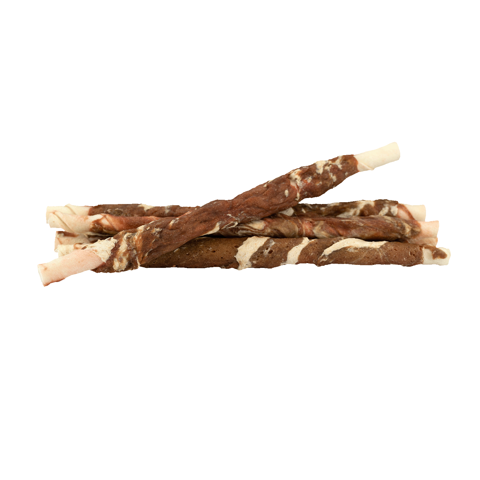 Braaaf Rawhide Twister Rund & Vis (6 st.) - 21 cm - Afbeelding 2