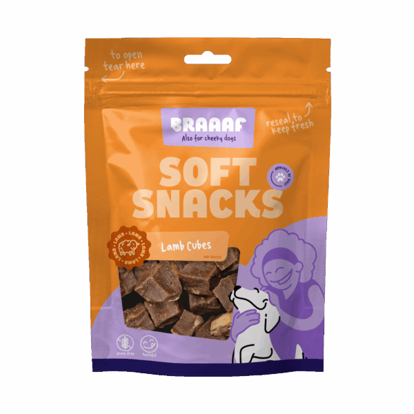 Braaaf Soft Snack Cubes - Lam & Vis