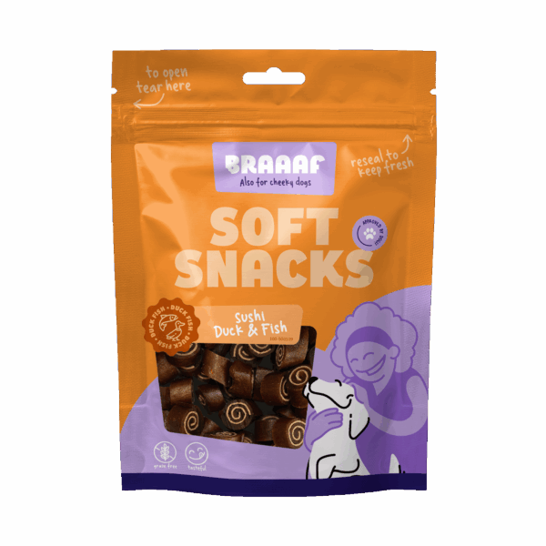 Braaaf Soft Snack Sushi - Eend & Vis