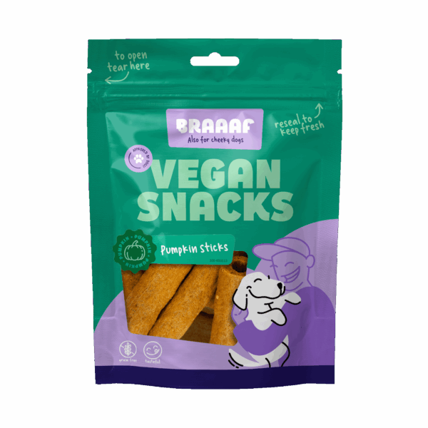 Braaaf Vegan Snack Pompoen Stick - 6 cm