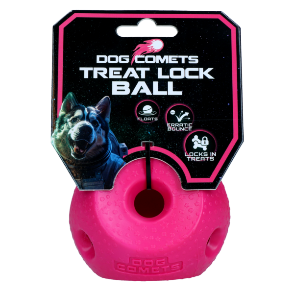 Dog Comets Treat Lock Ball Roze