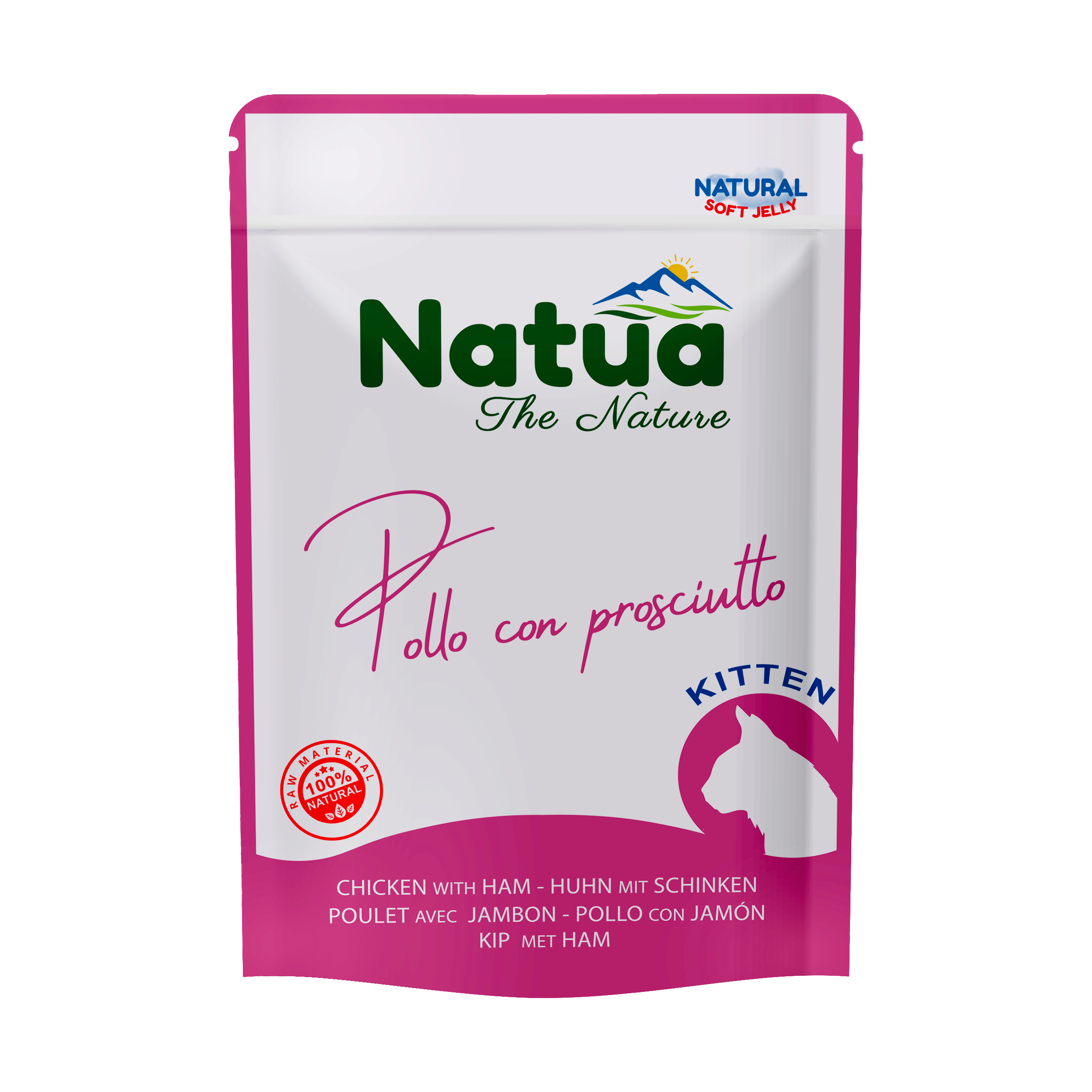 Natua Natural Pouch Kat Kip met ham (kitten)