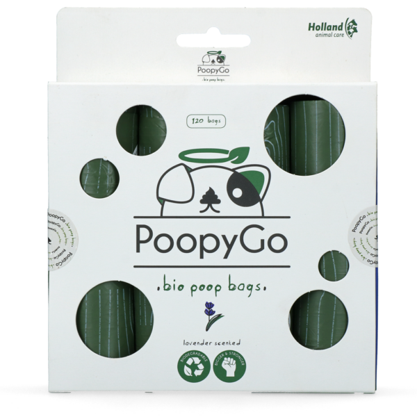 PoopyGo Eco friendly 120 st. (8x15 zakjes) Lavendelgeur