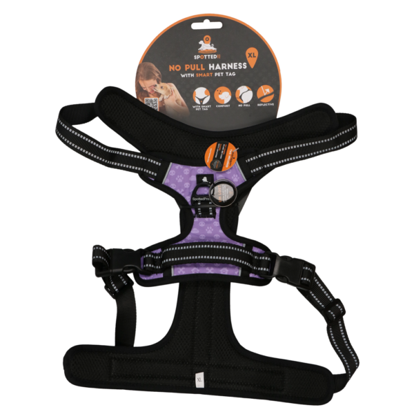 Spotted! Pro No Pull Harnas Paars XL