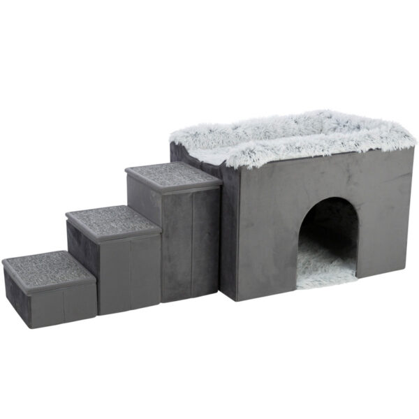 Trixie Hondenmand Huis Harvey Met Trap Grijs / Wit